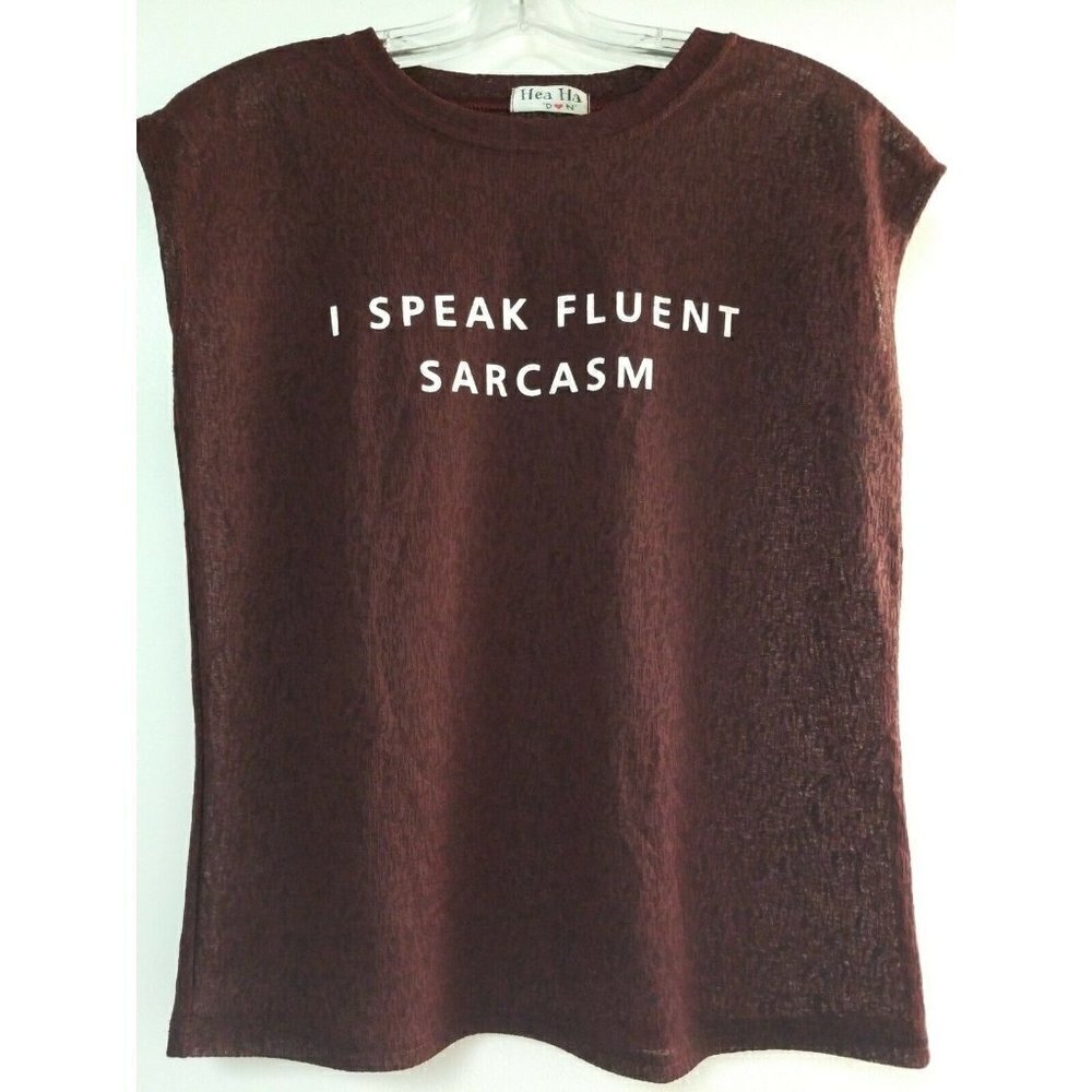 I SPEAK FLUENT SARCASM - Unisex Cotton Tanktop Tan
